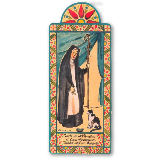 Pocket Saints - St. Gertrude of Nevilles - Cats and Against Rodents: Pocket