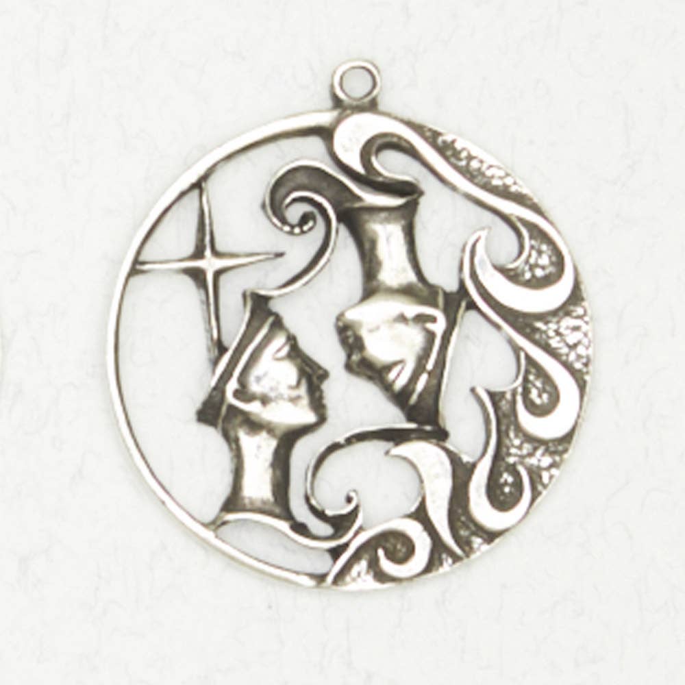 Nirvana - Zodiac Pendant - Gemini: Pewter