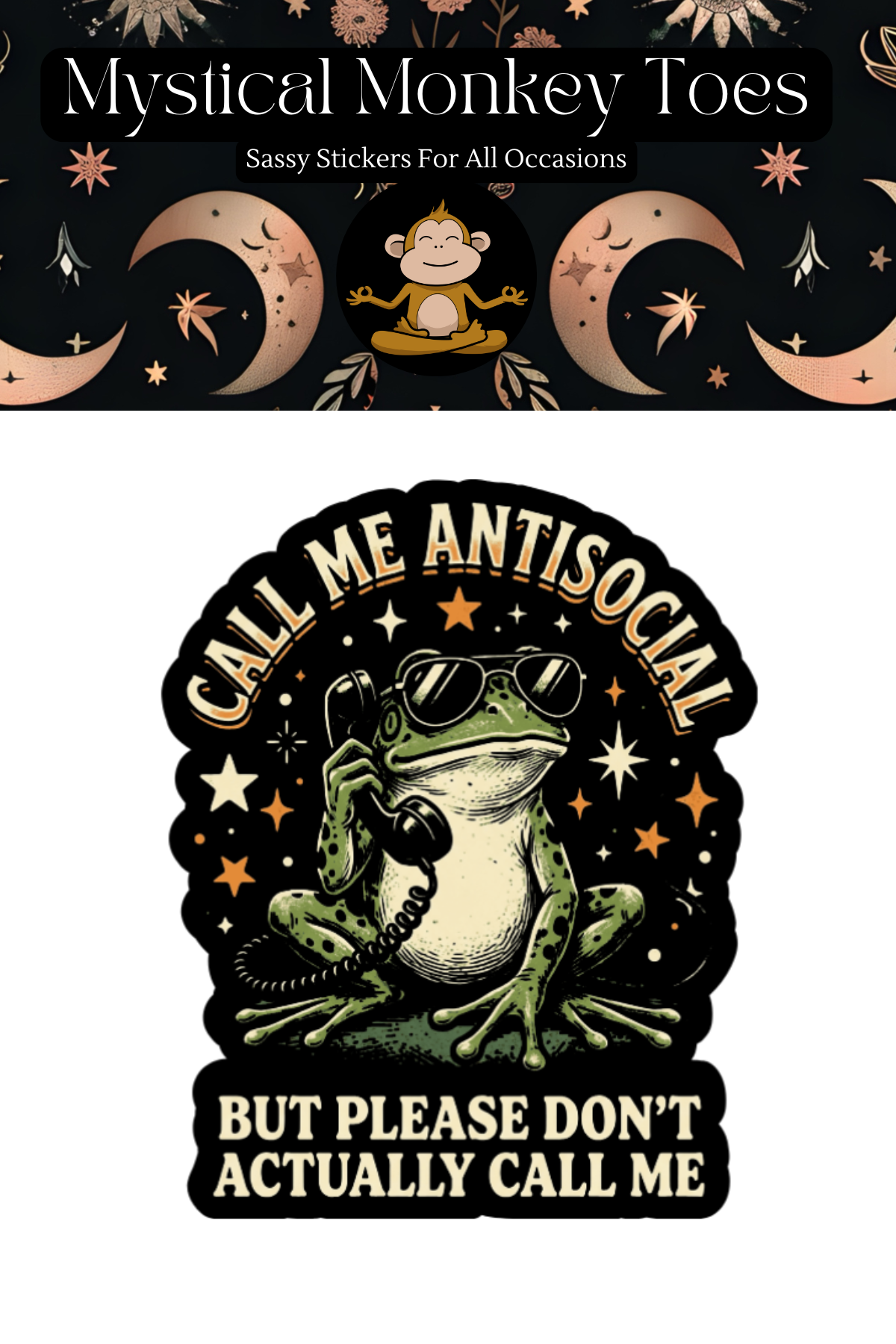 Funny Call Me Antisocial Vinyl Sticker