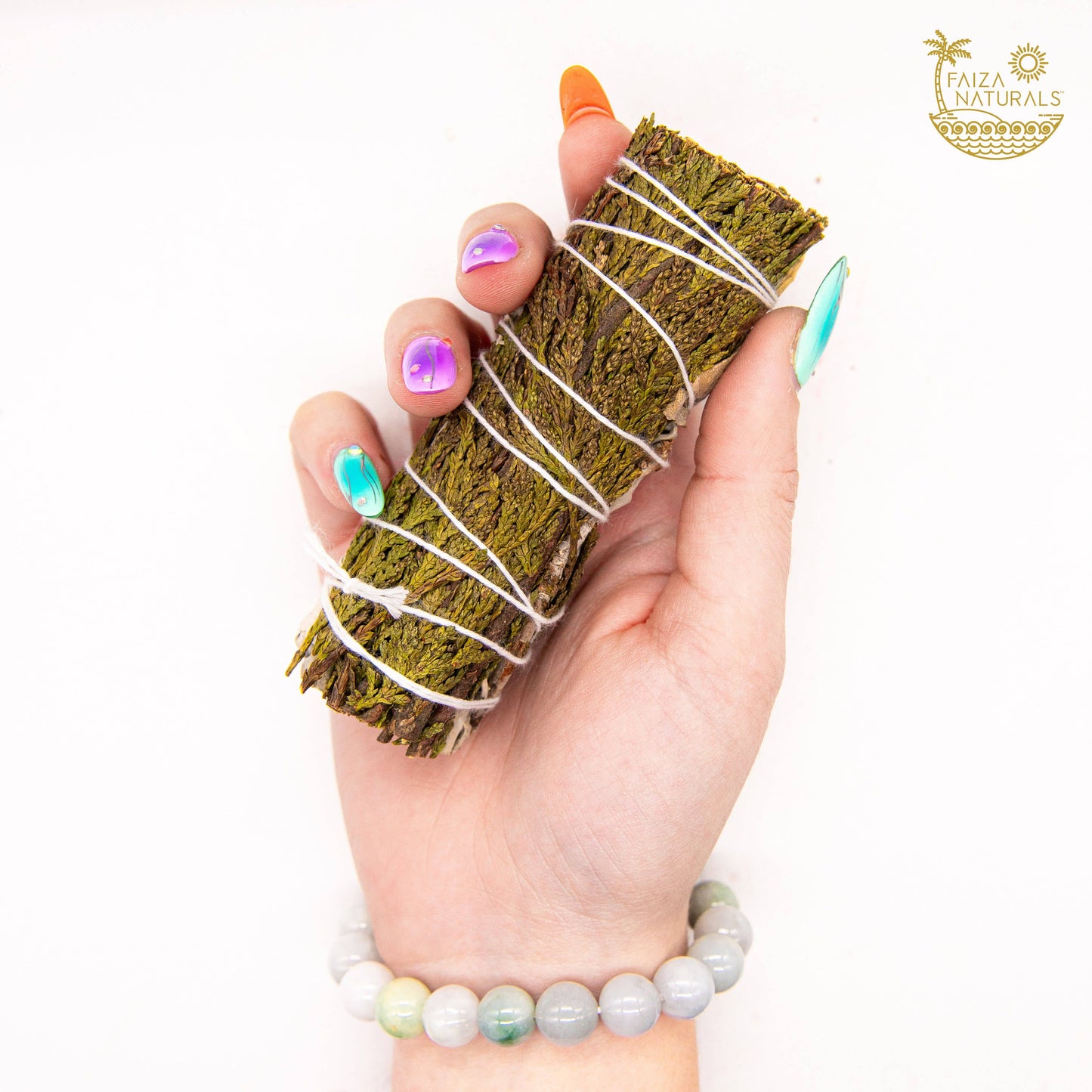 Smudge Bundle - Cedar and White Flower