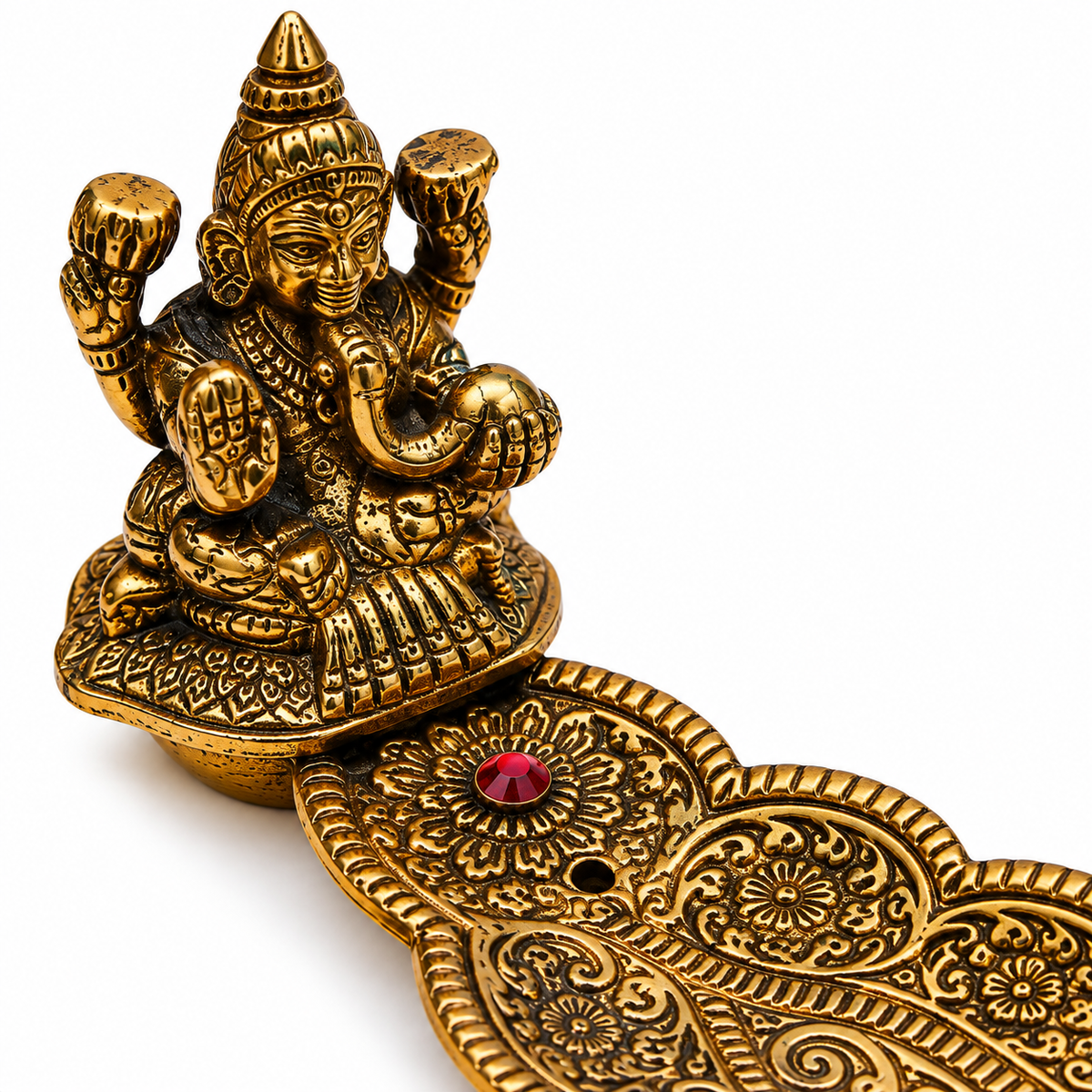 Laxmi Incense Stick Holder & Ash Catcher – Ornate