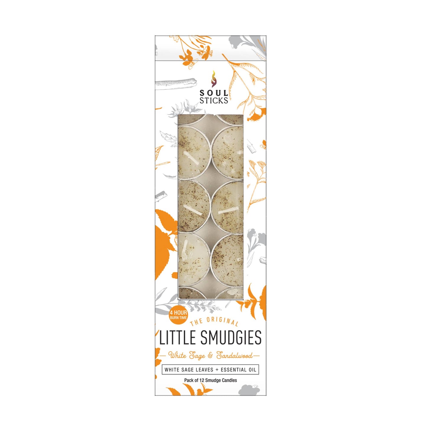 Little Smudgies - Sandalwood Tealight Smudge Candles (12)