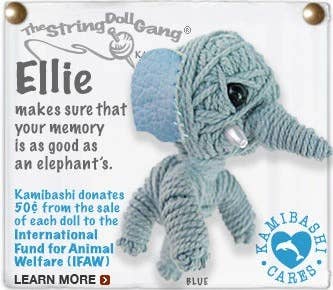 String Doll - Ellie the Elephant Keychain