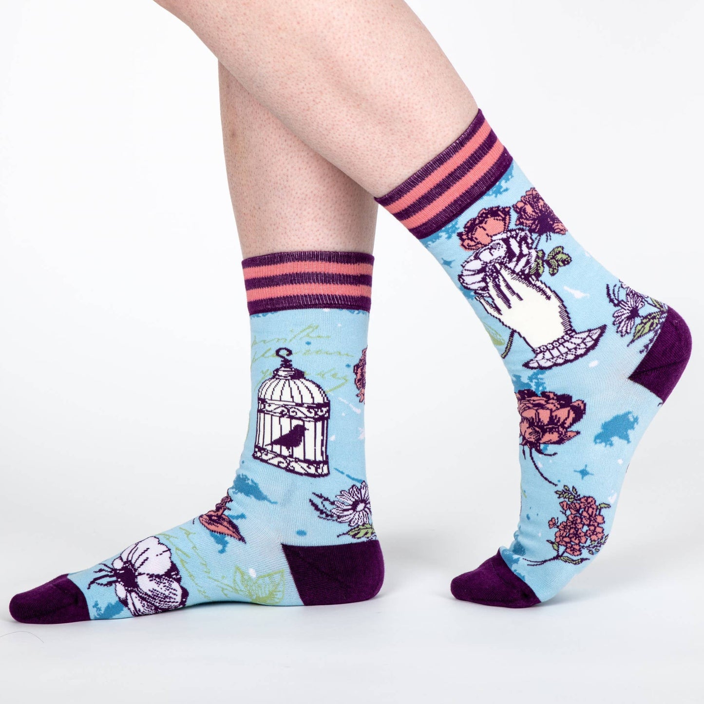 Socks - Floral Nightingale Crew