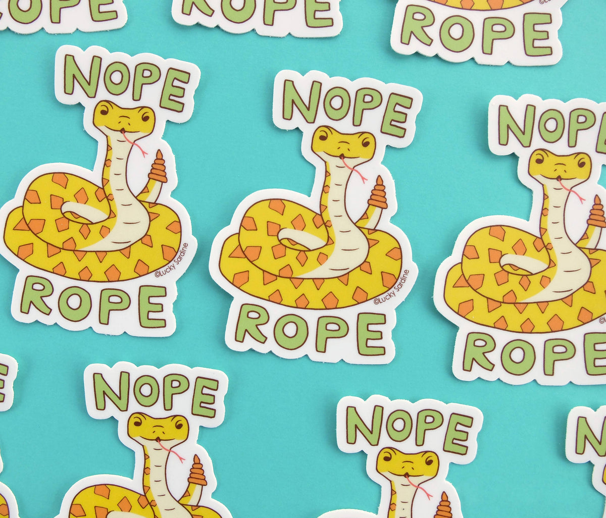 LS - Nope Rope Snake, Rattlesnake, Danger Noodle Vinyl Sticker