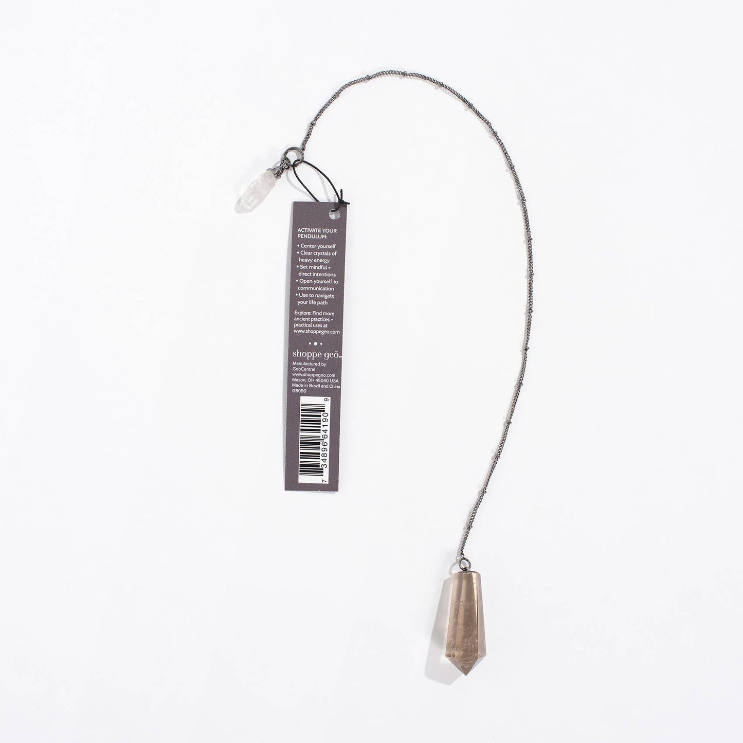 Grounded Dreams Geo Crystal Pendulum