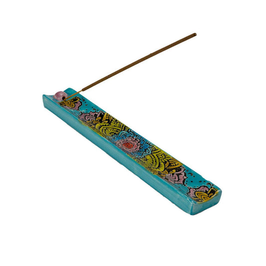 Handpainted Ceramic Incense Holder - Mandala