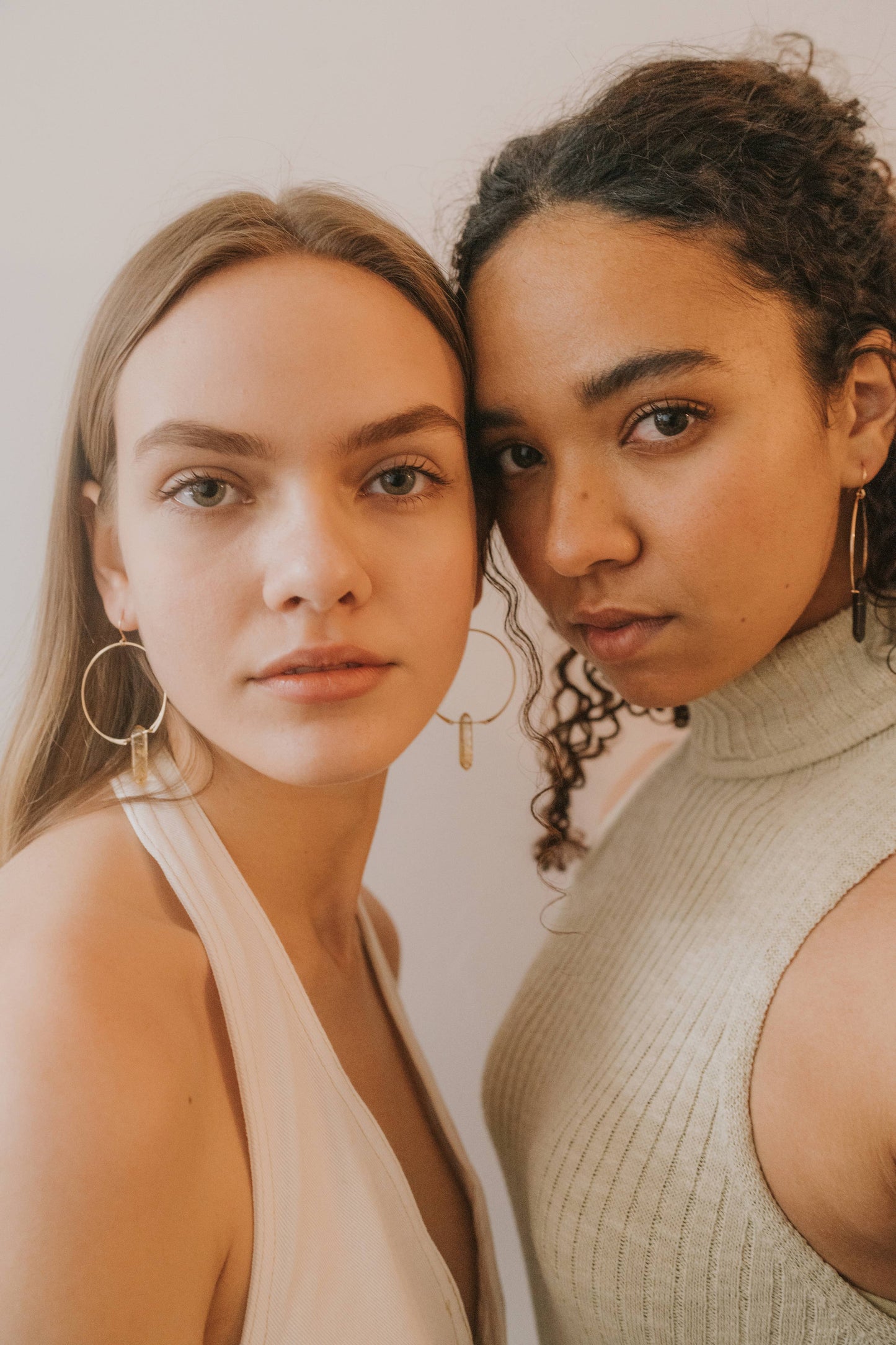 Earrings - JaxKelly Hoops - Smoky Quartz - Gold Plated