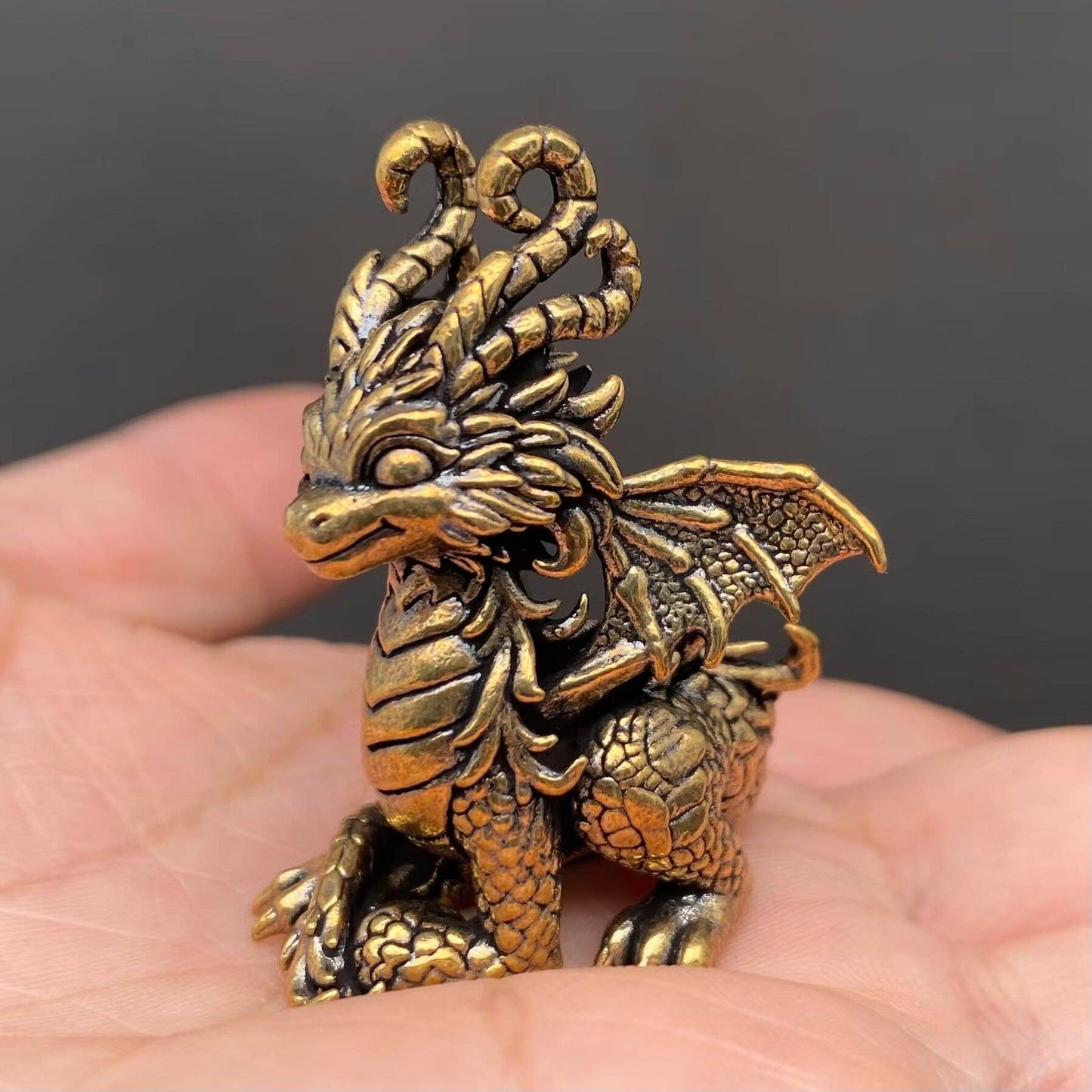 Brass Magic Dragon Desktop Ornament