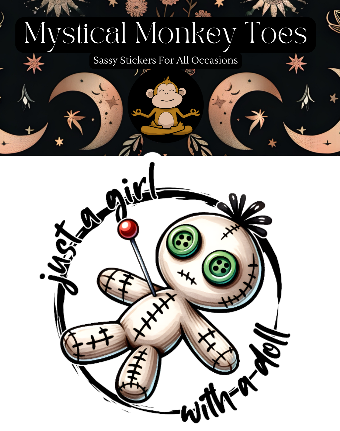 Funny Just A Girl Vinyl Sticker