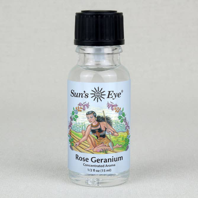 Rose Geranium Oil: .5 fl oz - Sun's Eye