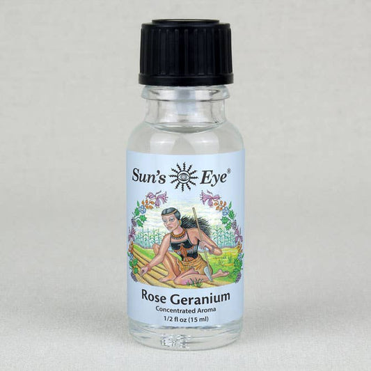 Rose Geranium Oil: .5 fl oz - Sun's Eye
