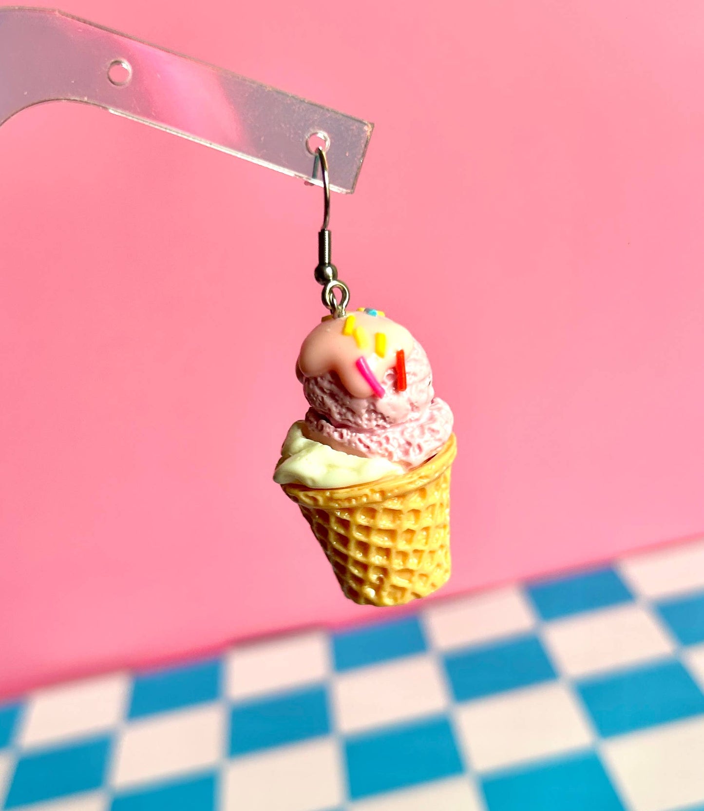 Ice Cream Earrings Food Earrings Funky Earrings Fun Earrings