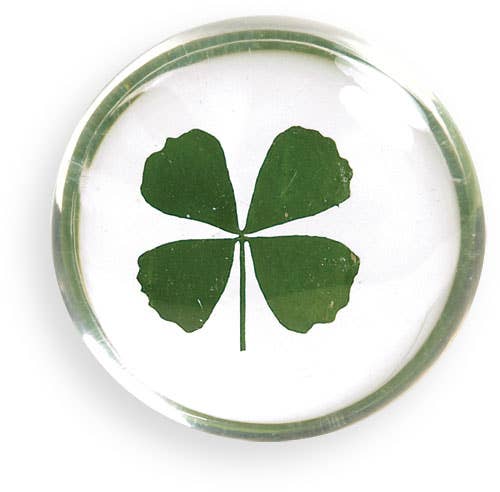 Four Leaf Clover Stone - in Resin
