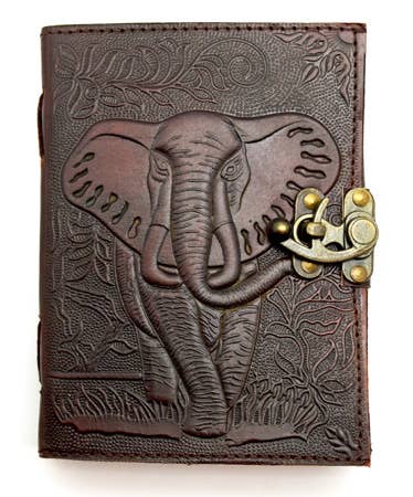 Leather Journal 40 - Elephant Embossed