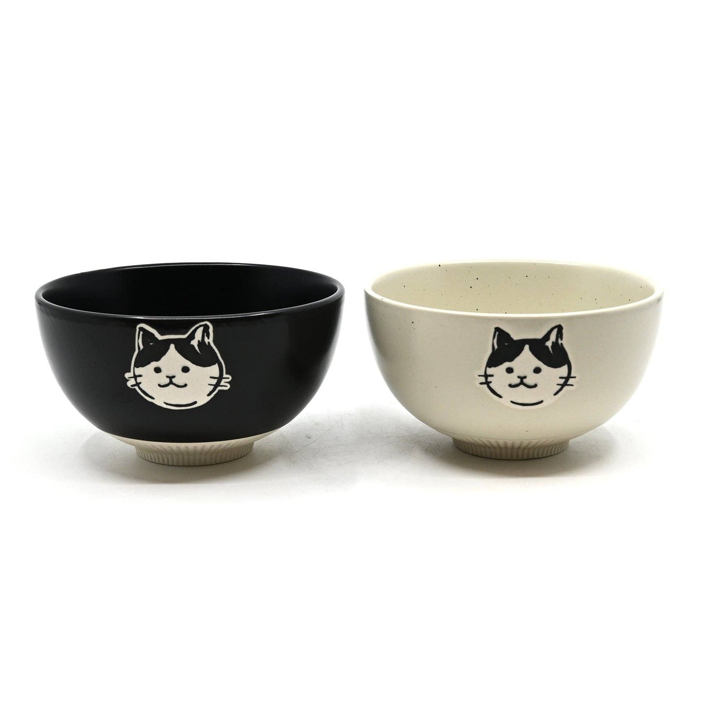 Cat Design 4.5"Dia Porcelain Rice Bowl White (6/48)