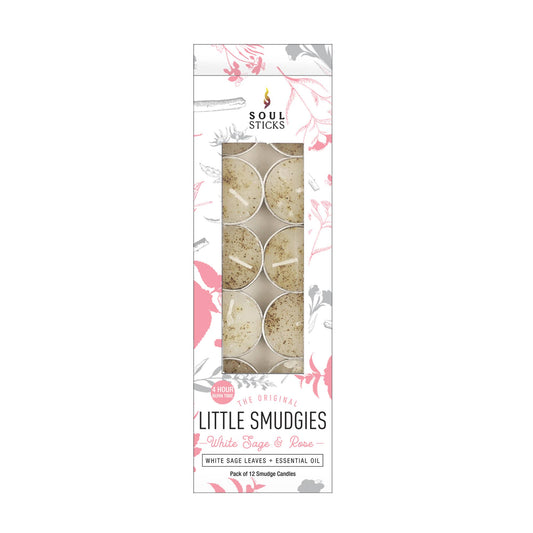 Little Smudgies - Rose Tealight Smudge Candles (12)