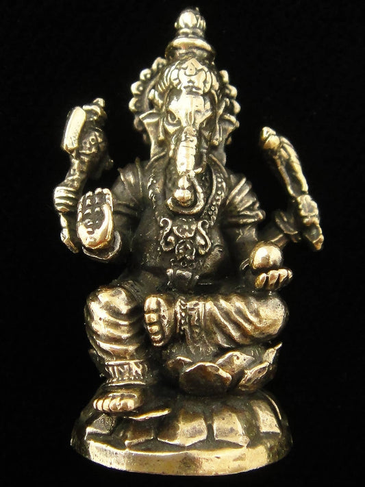 Brass Deity Statuette -Small- Ganesh