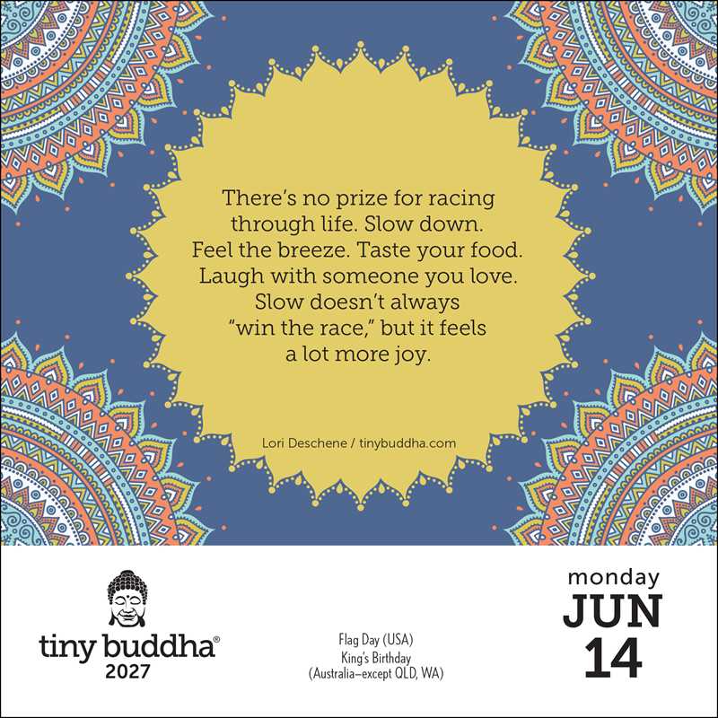 Tiny Buddha 2027 Day-to-Day Calendar by Lori  Deschene: Calendar; 640 pages / English
