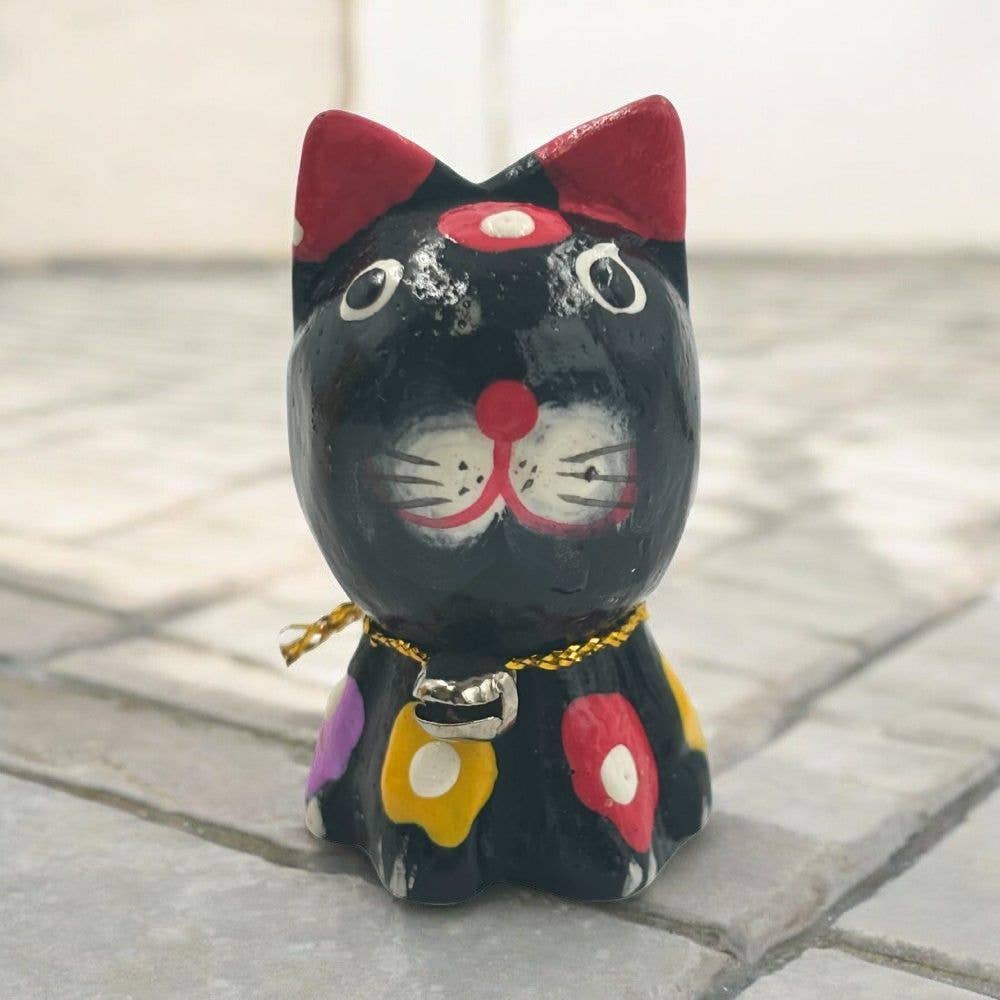 Wood Cat Figurines