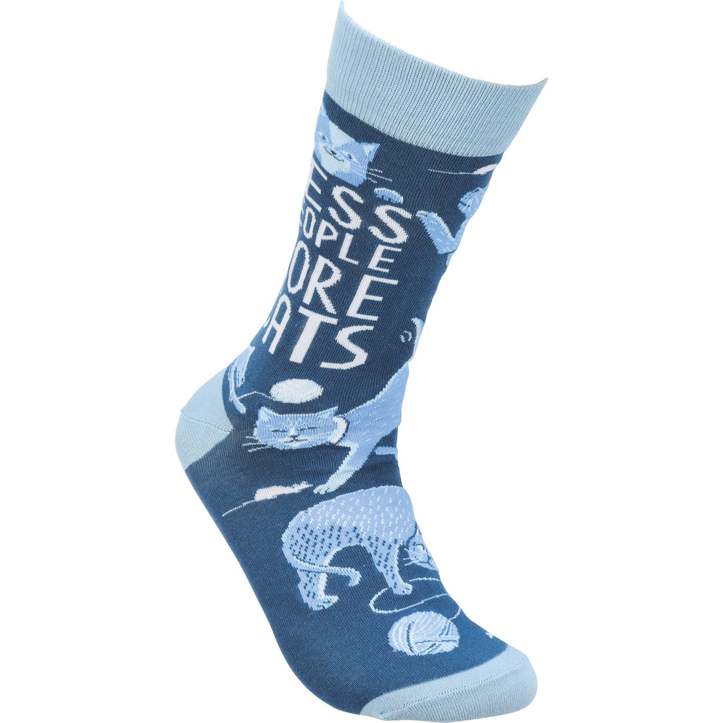 Socks - Less People More Cats - Primitives by Kathy