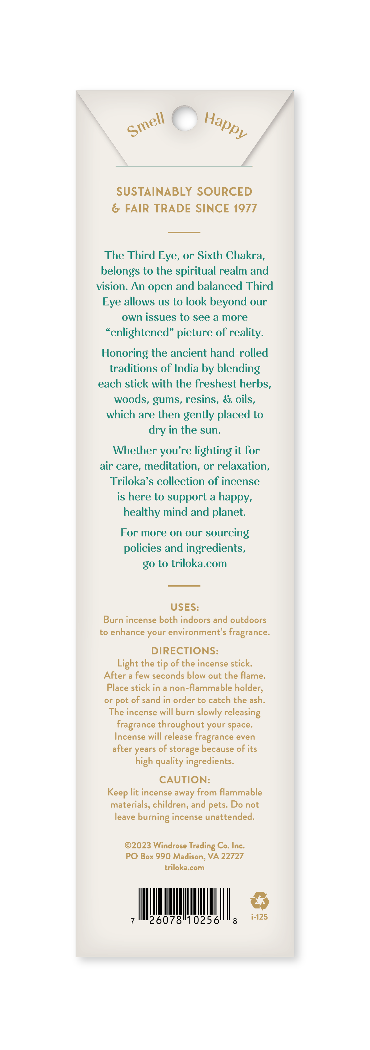 Triloka Third Eye Chakra Stick Incense