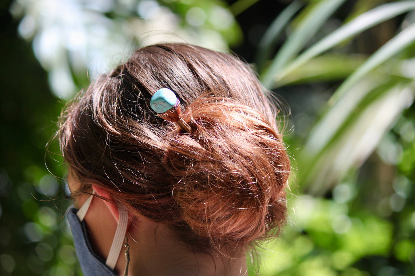 Crystal (Natural Stone) Wooden Hair Stick