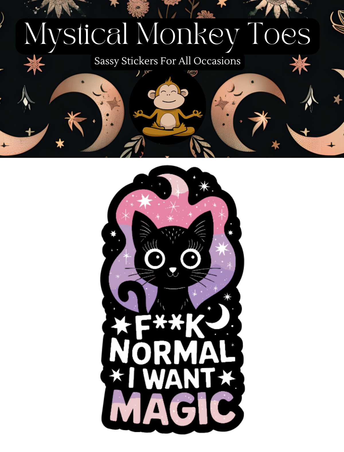 Funny I Want Magic Vinyl Sticker