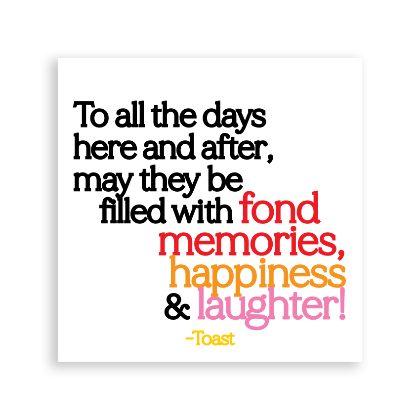Magnets - MD375 - To All The Days Here and After (Toast)