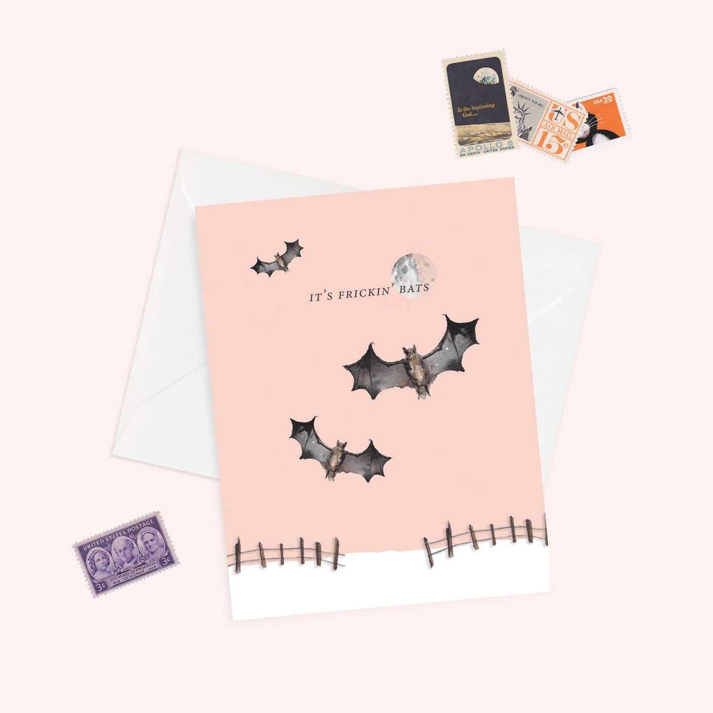 It's Frickin' Bats Greeting Card: Single Card