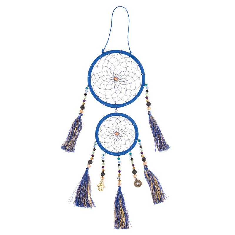 Blue Beaded Dreamcatcher