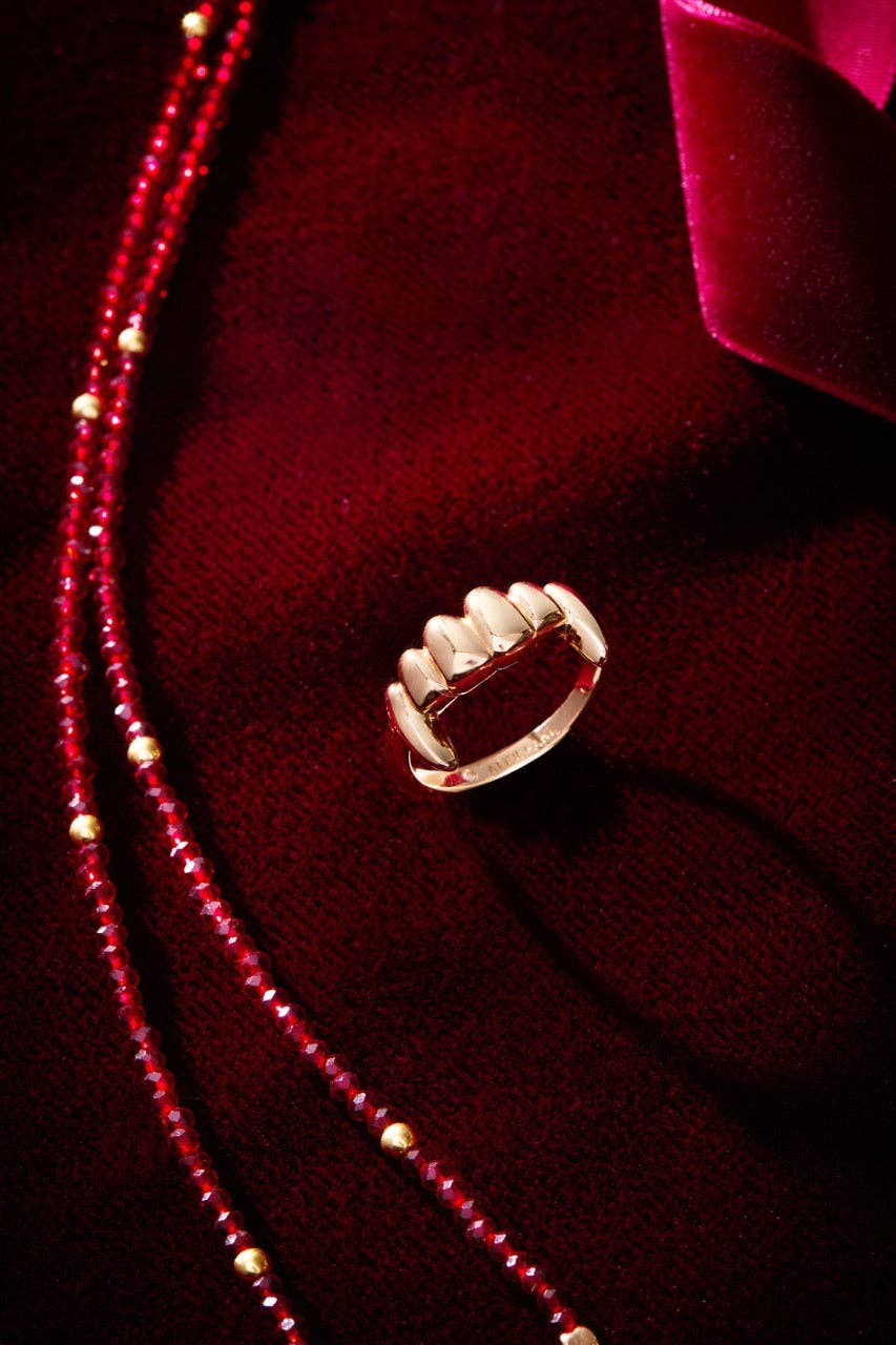 Ring - Vampire Teeth Fangs - Gold
