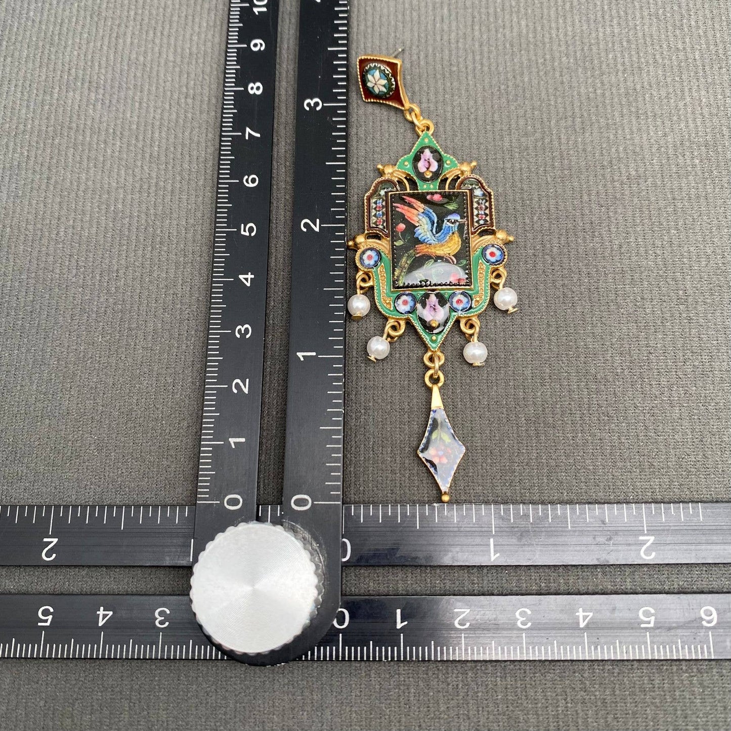 Earrings - Vintage Bird Pattern