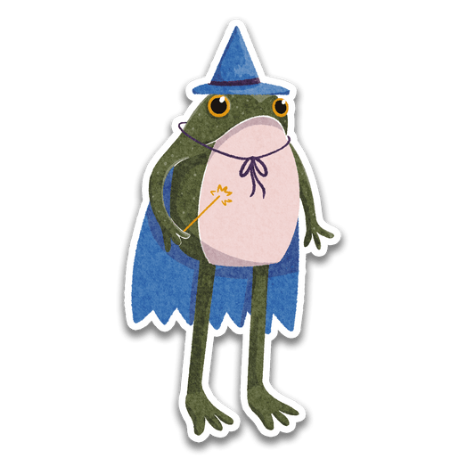 Stickers - S Finn - Wizard Frogson Frog - 1.9 x 3.1 in