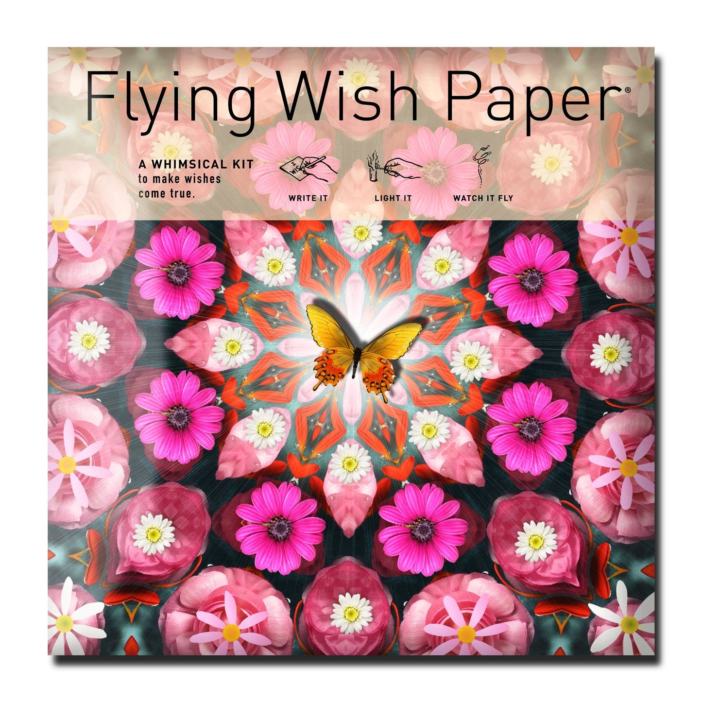 Pink Butterfly – Flying Wish Paper - Large (50)