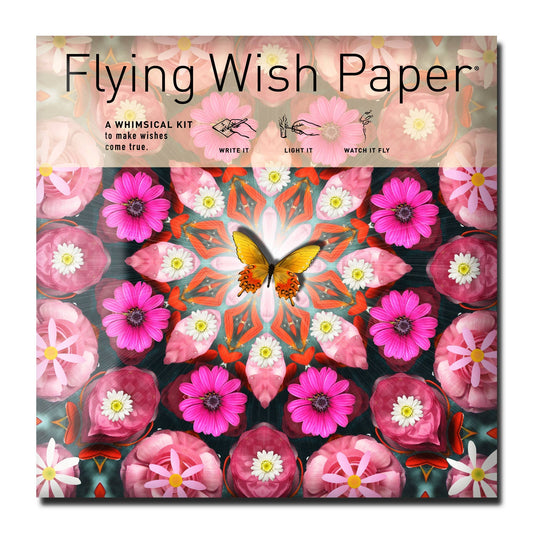 Pink Butterfly – Flying Wish Paper - Large (50)