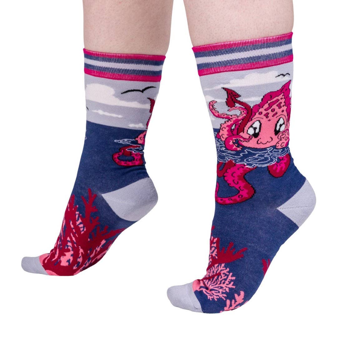 Foot Clothes - Cute Kraken Crew Socks