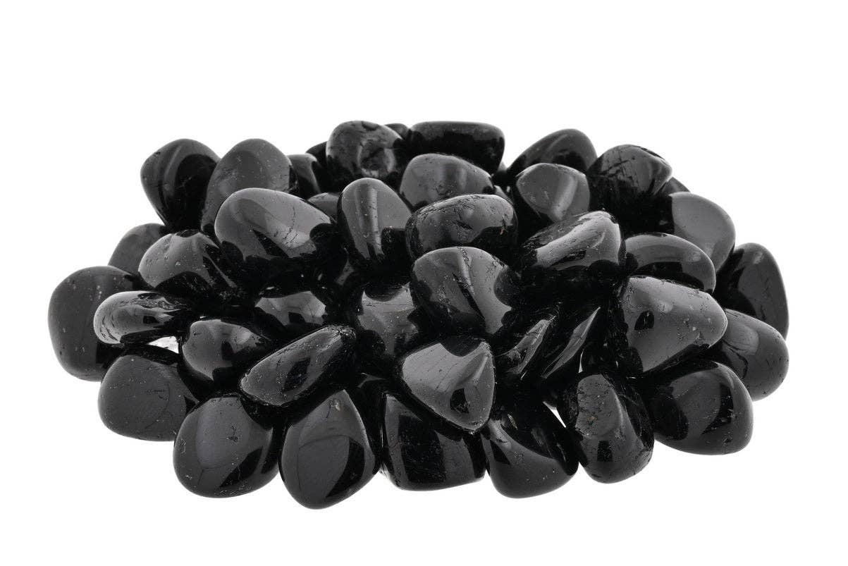 Black Tourmaline Small Tumbled Stones - 1/2 lb