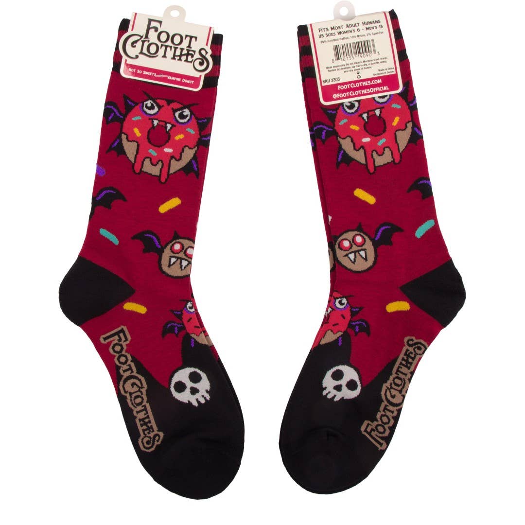 Foot Clothes - Vampire Donut Crew Socks