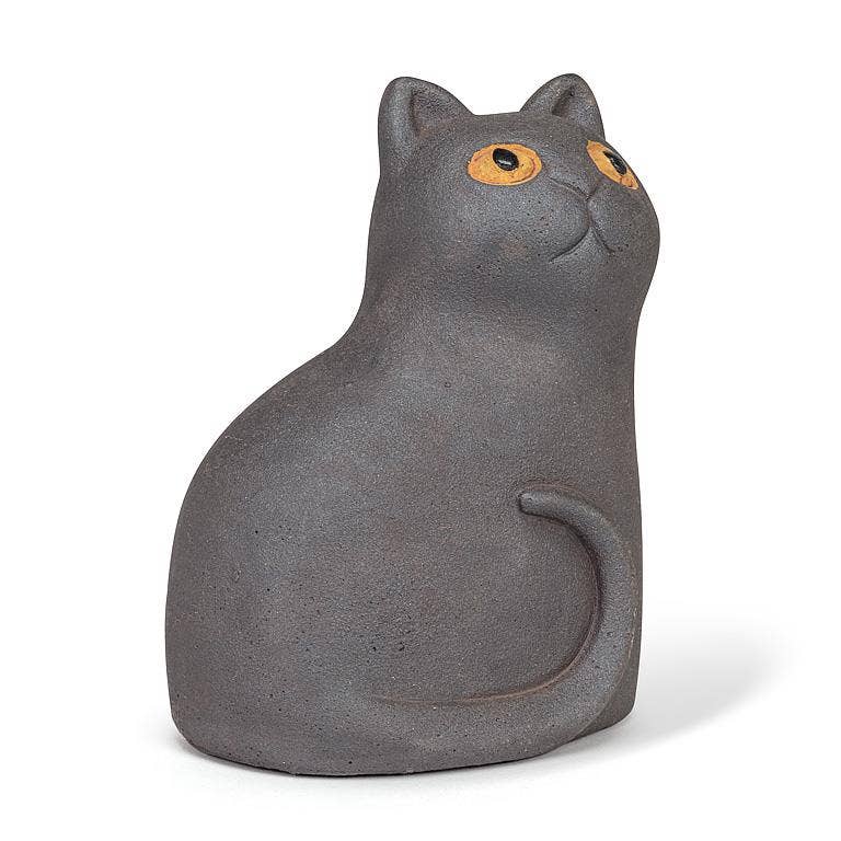 Small Charcoal Cat-6"H