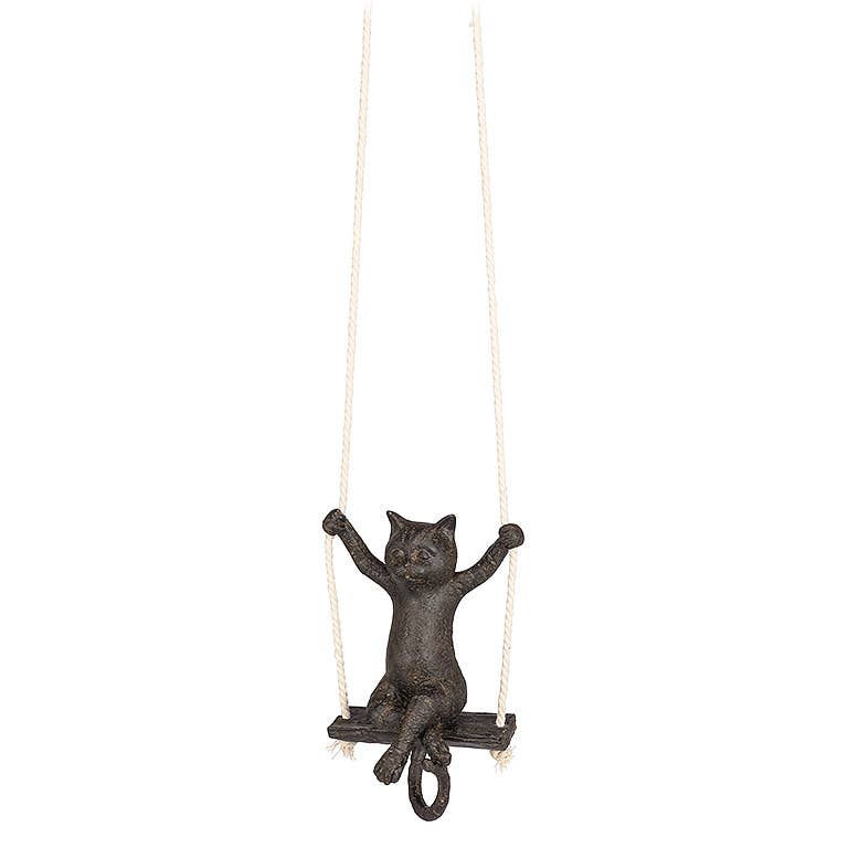 Swinging Cat-8"H