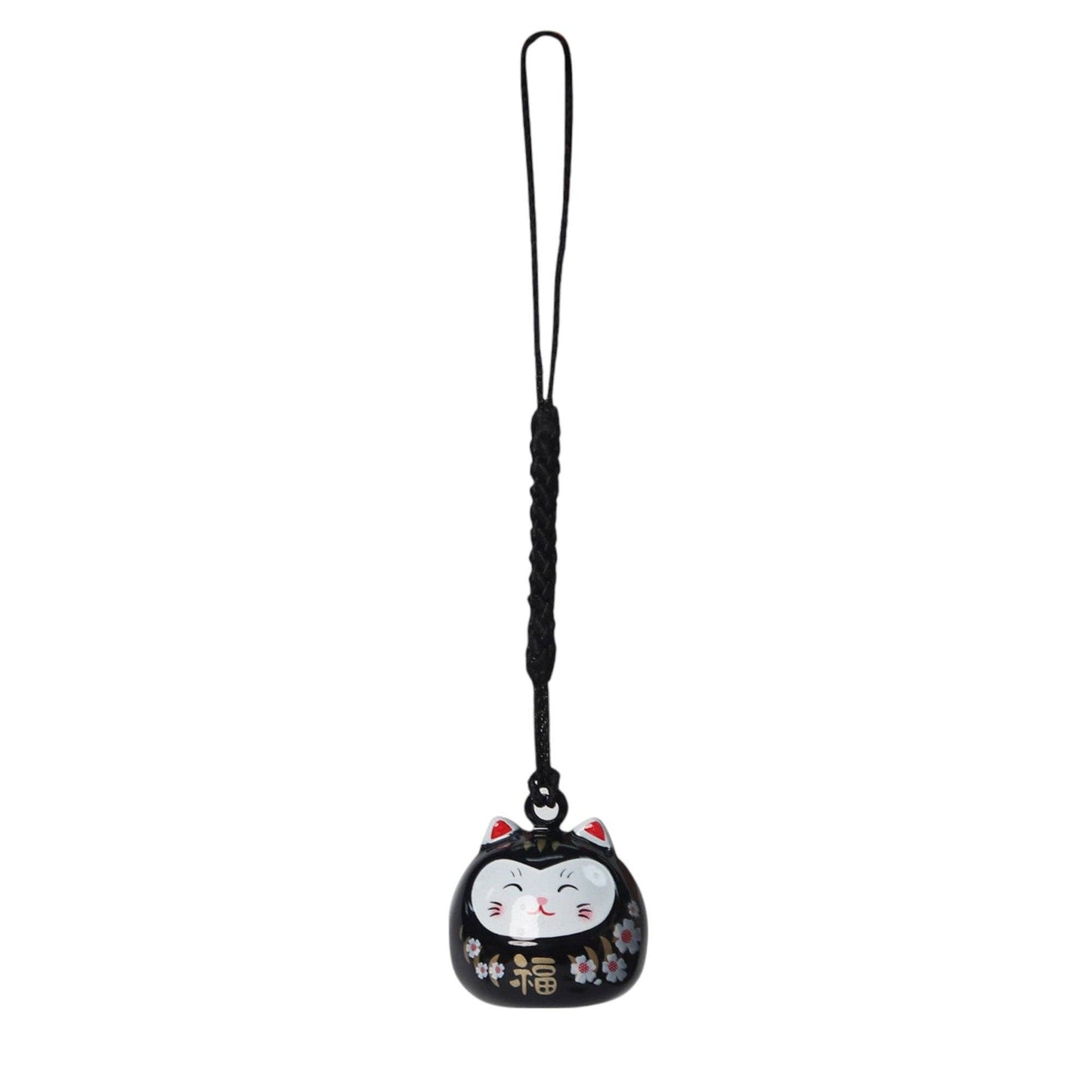 Daruma Cat Bell Charm