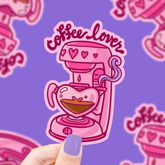 Stickers - TS - Coffee Lover Pink Coffee Machine Espresso