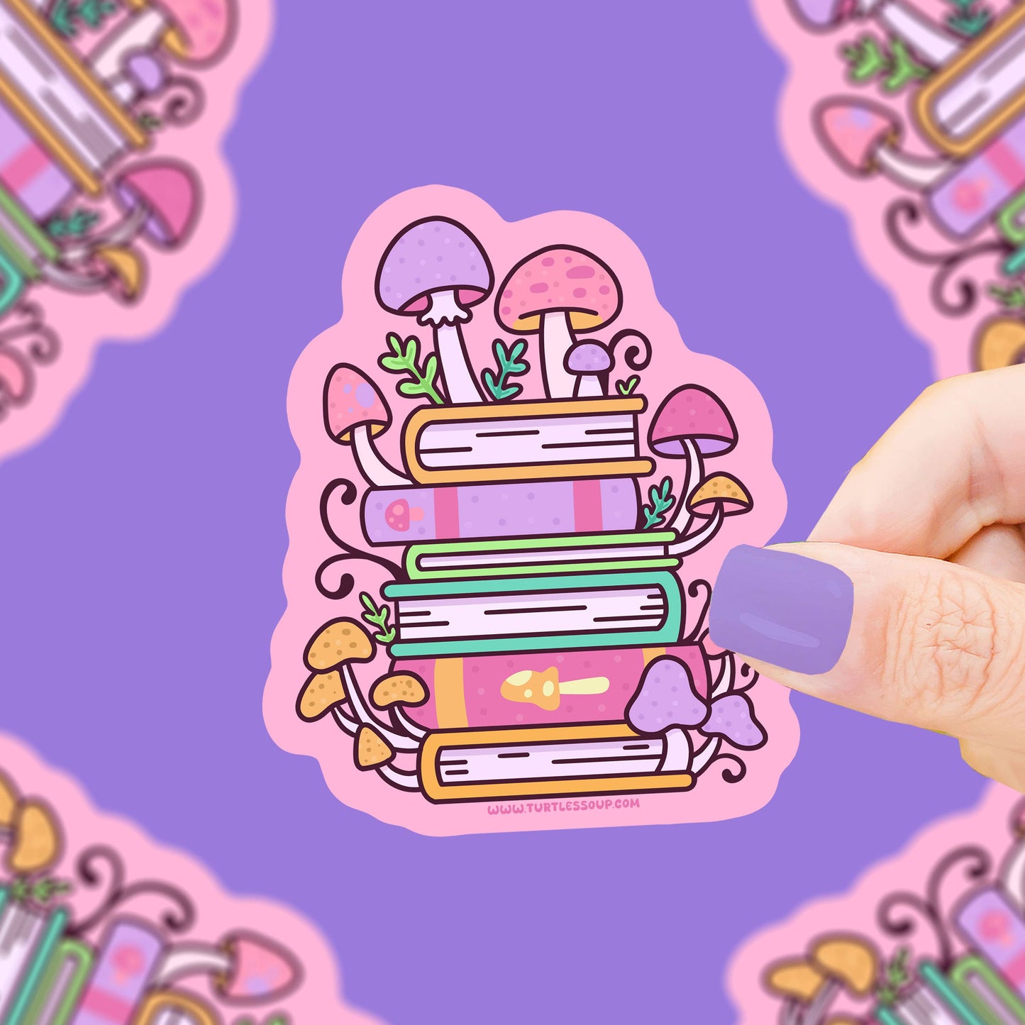 Stickers - TS - Mushroom Stacked Books