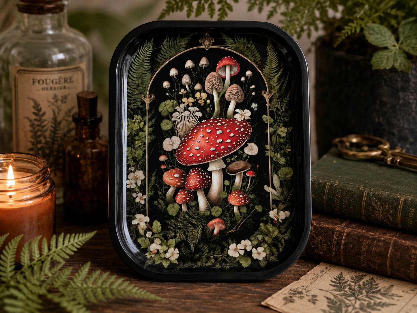 Metal Tray - Mushroom Forest