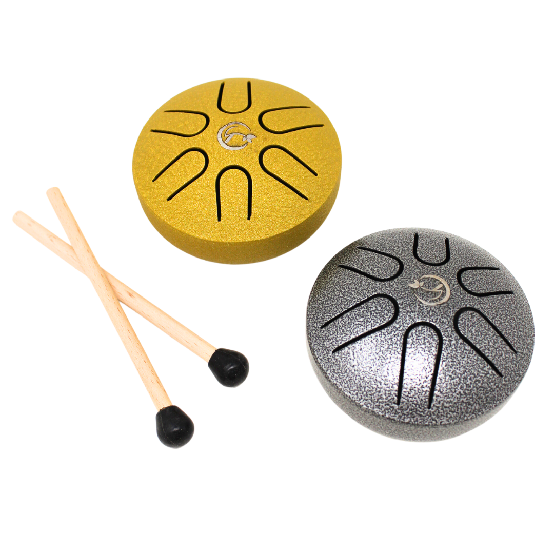 Gold Mini (3") Happy Drum (Includes mallets)