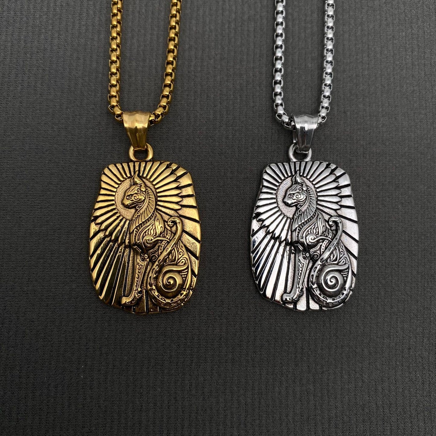 Bastet Goddess Stainless Steel Necklace