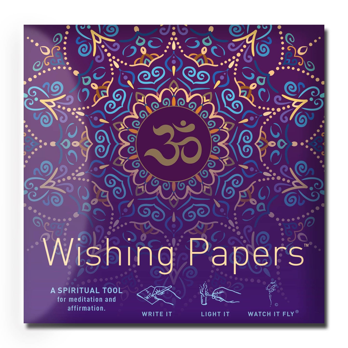 Flying Wish Paper - Purple OM / Mini Kit / Interactive Meditation Experience