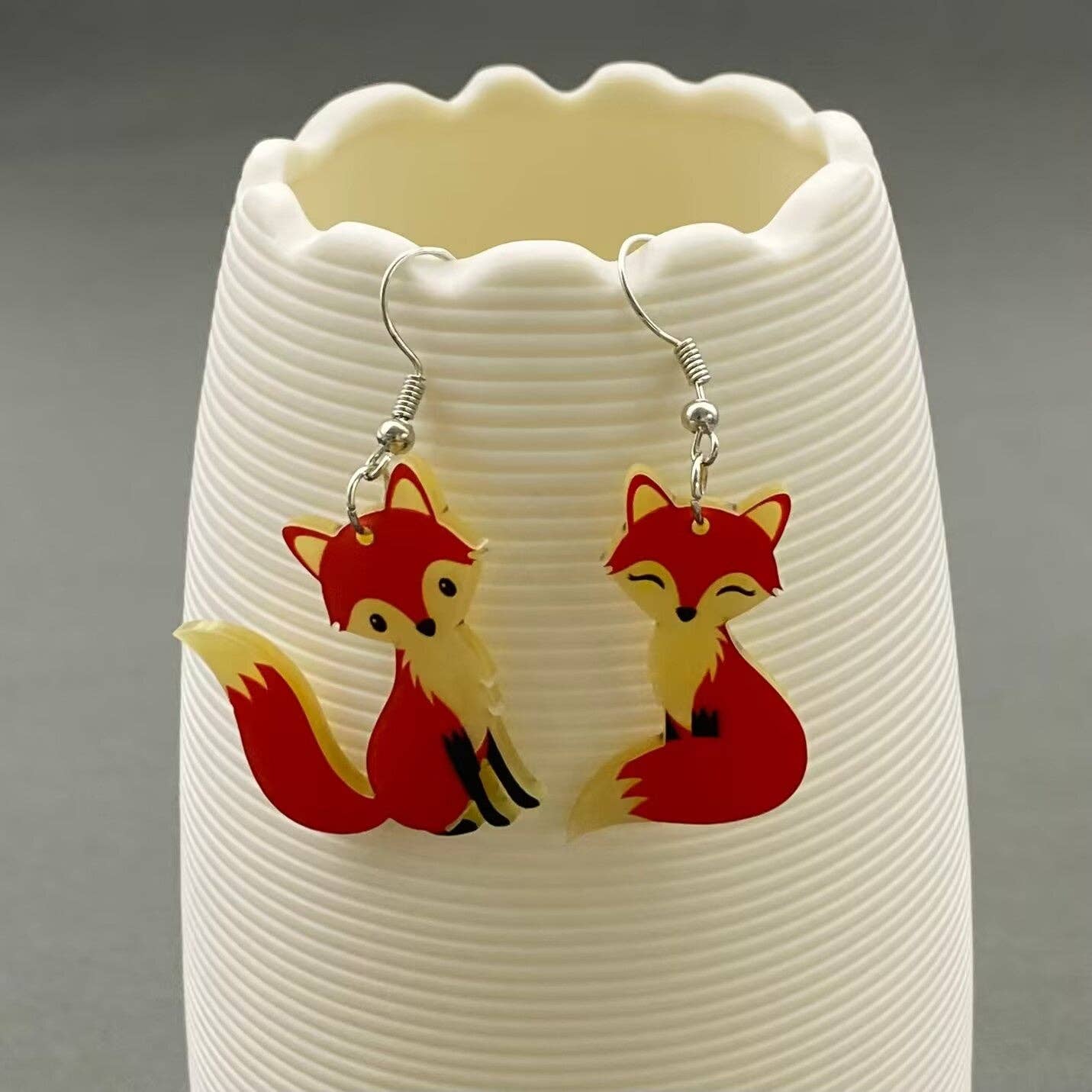 Earrings - Acrylic Fox Dangle