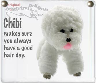 Chibi the Bichon-Frise String Doll Keychain